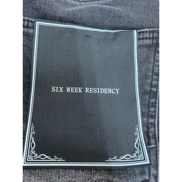 Six Week Residency Black Vintage Desert Dust Slim Straight Denim Men's Sz 32 NWT - Picture 9 of 12